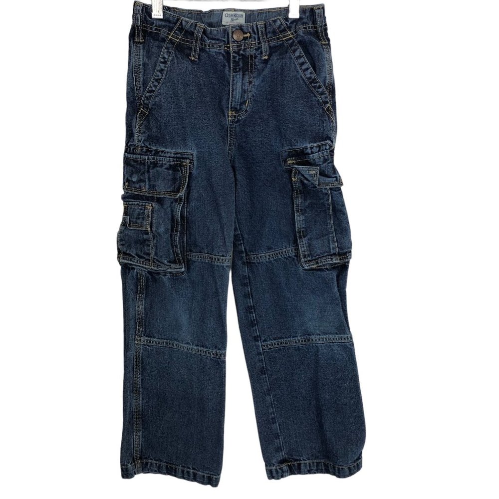 Oshkosh Bgosh Boys Cargo Jeans Size 10 Blue